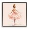Stupell Industries Stepping Ballerina in Tutu Framed Floater Canvas Wall Art Design by Andrea Haase
